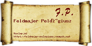 Feldmajer Pelágiusz névjegykártya